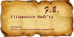 Filippovics Beáta névjegykártya